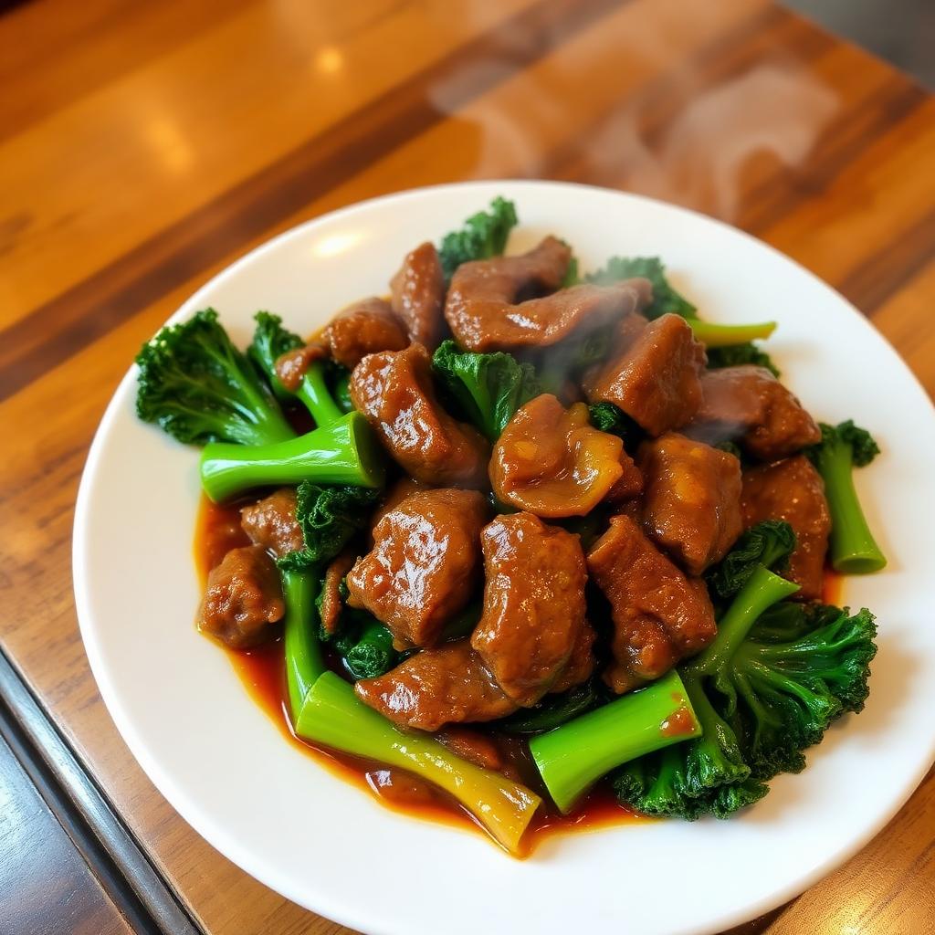 芥蘭炒牛仔肉